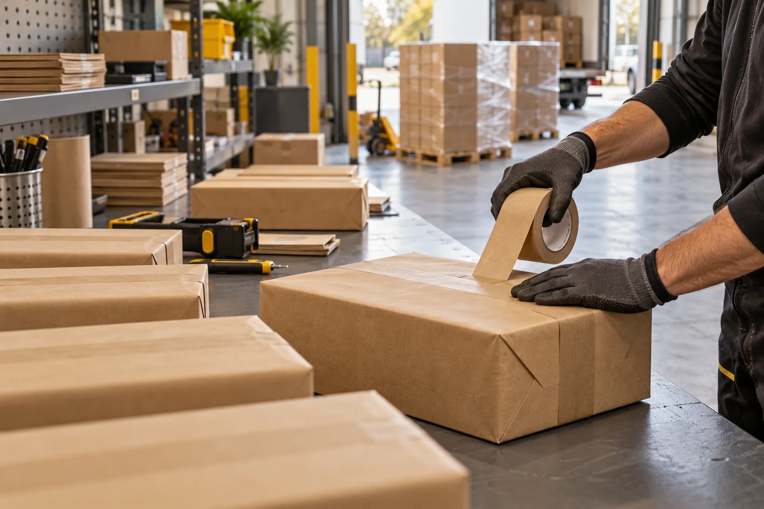 Preparing parcels for dispatch