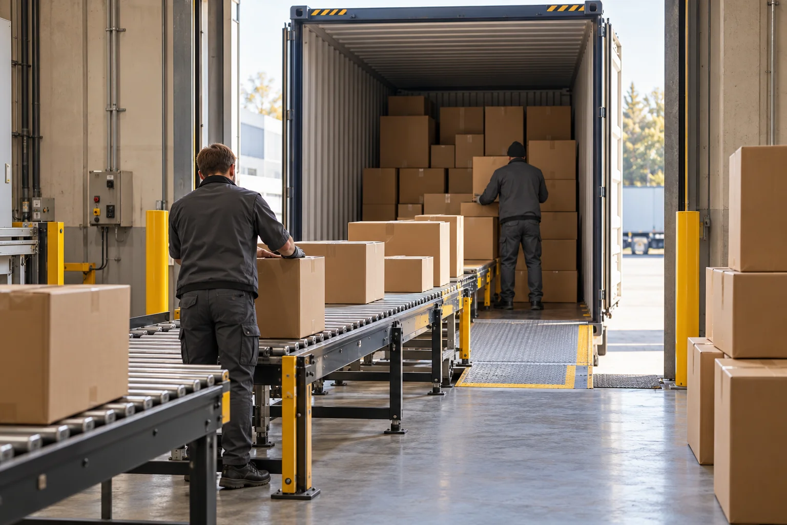 Receiving goods at the loading dock