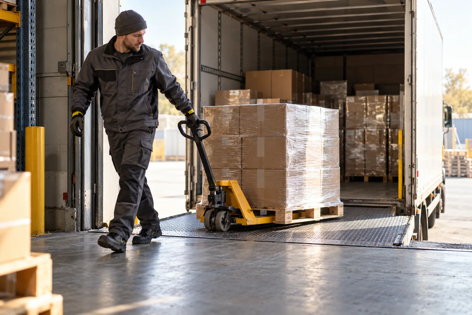 Unload trucks